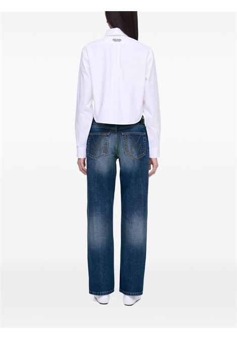 White cropped logo-embroidered shirt Marc Jacobs - women MARC JACOBS | 2S5RTP066W06100